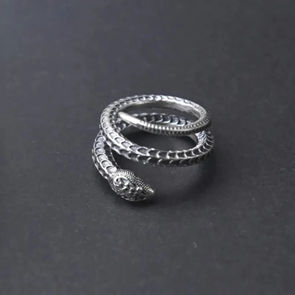 thumbnail interactive-video image 1 of Empress Sterling Silver Snake Ring – Solid 925, Handmade, Nickel Free, Bulgaria 1 of 4